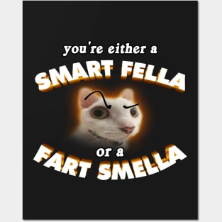 Smart Fella Cat Meme Posters and Art